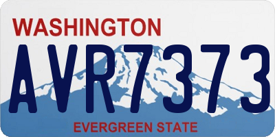 WA license plate AVR7373
