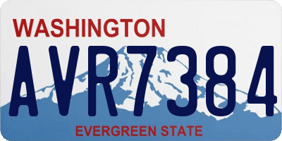 WA license plate AVR7384