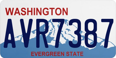 WA license plate AVR7387