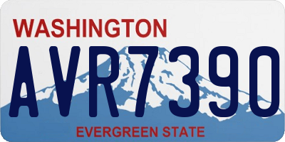 WA license plate AVR7390