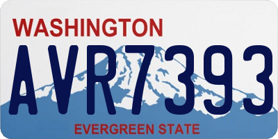 WA license plate AVR7393