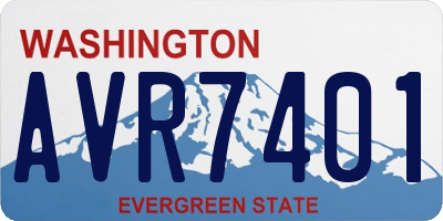 WA license plate AVR7401