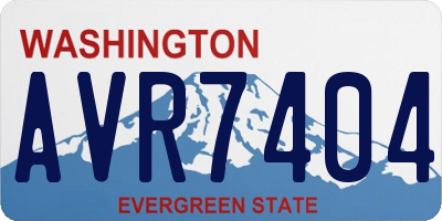 WA license plate AVR7404