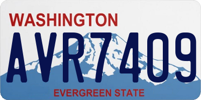 WA license plate AVR7409