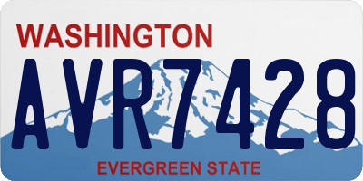 WA license plate AVR7428