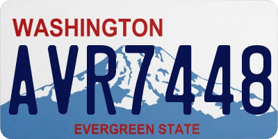 WA license plate AVR7448