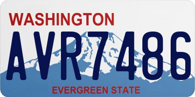 WA license plate AVR7486
