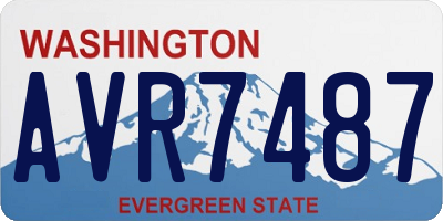 WA license plate AVR7487
