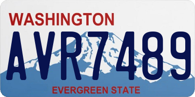 WA license plate AVR7489