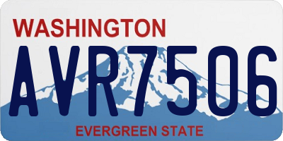 WA license plate AVR7506