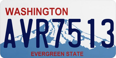 WA license plate AVR7513