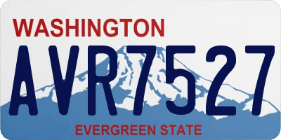 WA license plate AVR7527