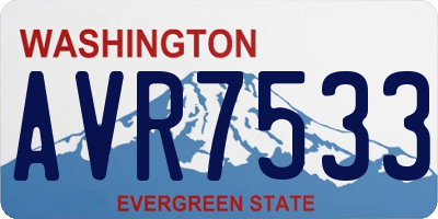 WA license plate AVR7533