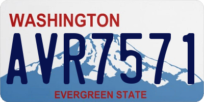 WA license plate AVR7571