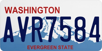 WA license plate AVR7584