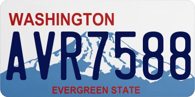 WA license plate AVR7588