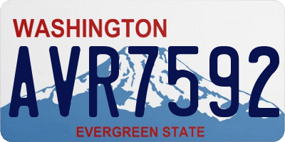 WA license plate AVR7592