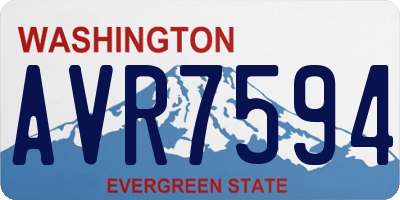 WA license plate AVR7594