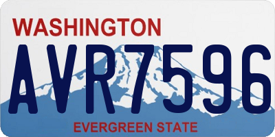 WA license plate AVR7596