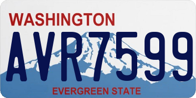 WA license plate AVR7599