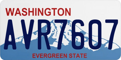 WA license plate AVR7607