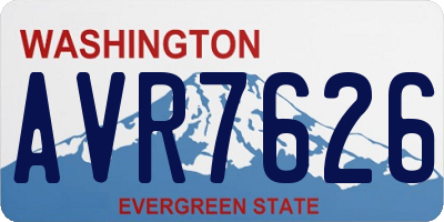 WA license plate AVR7626