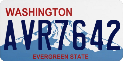 WA license plate AVR7642
