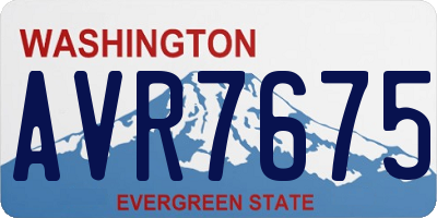 WA license plate AVR7675