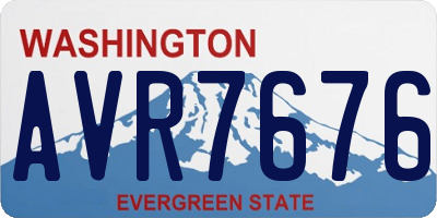 WA license plate AVR7676
