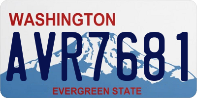 WA license plate AVR7681