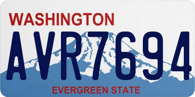 WA license plate AVR7694