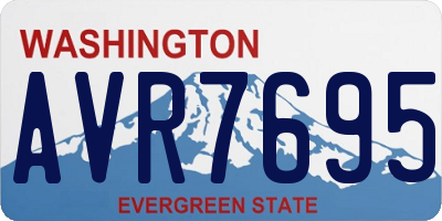 WA license plate AVR7695