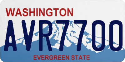 WA license plate AVR7700