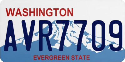 WA license plate AVR7709