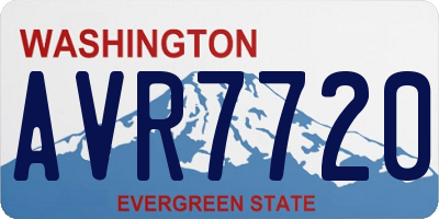 WA license plate AVR7720