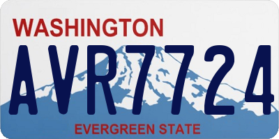 WA license plate AVR7724