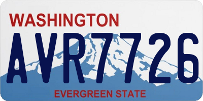 WA license plate AVR7726