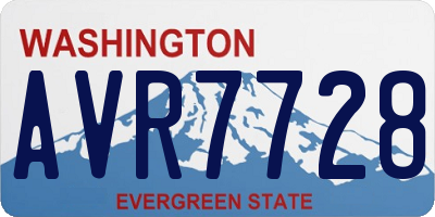 WA license plate AVR7728
