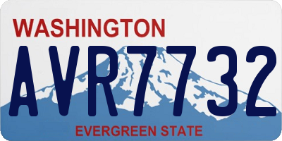 WA license plate AVR7732