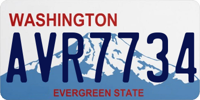 WA license plate AVR7734