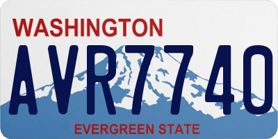 WA license plate AVR7740