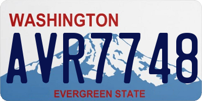 WA license plate AVR7748