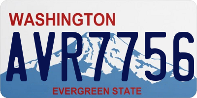 WA license plate AVR7756