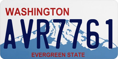 WA license plate AVR7761