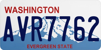 WA license plate AVR7762