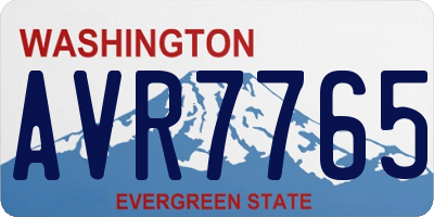 WA license plate AVR7765
