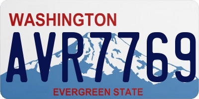 WA license plate AVR7769