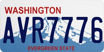 WA license plate AVR7776