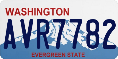 WA license plate AVR7782