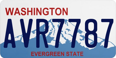 WA license plate AVR7787